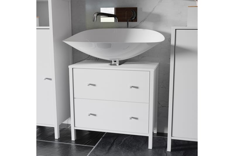 Elsassona Servantskap 35x64 cm 2 Skuffer - Hvit - Oppbevaring - Oppbevaring til baderom - Servantskap & kommode