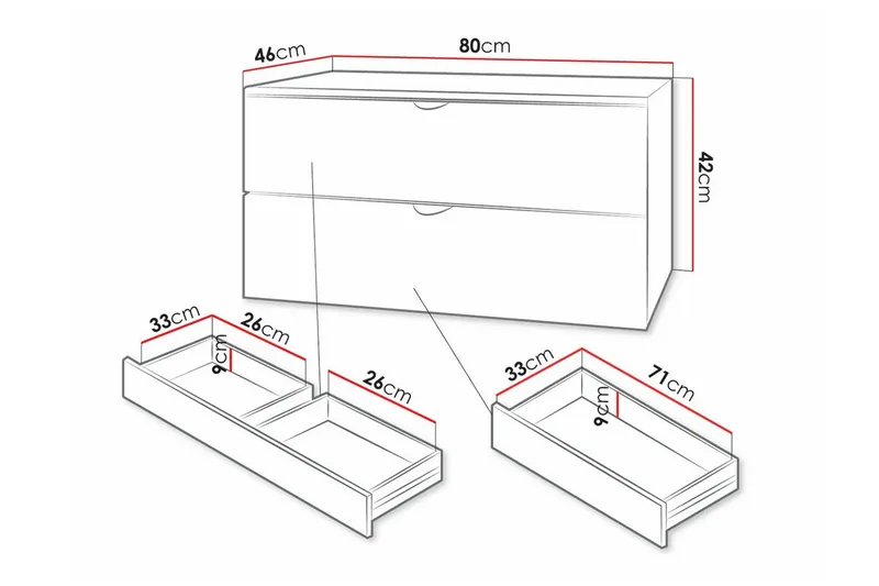 Glenndale Tvättställsskåp Concept 55 Black - Oppbevaring - Oppbevaring til baderom - Servantskap & kommode