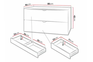 Glenndale Vaskeskåp - Hvid - Oppbevaring - Oppbevaring til baderom - Servantskap & kommode