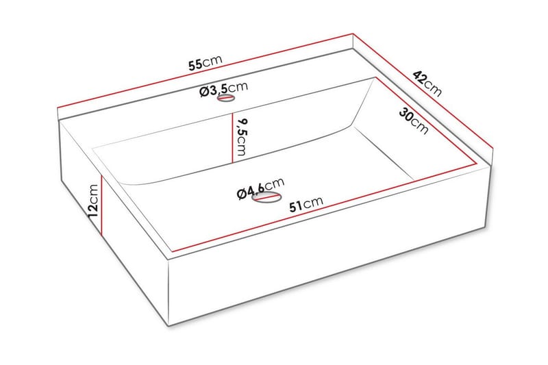 Glenndale Vaskeskåp - Hvid - Oppbevaring - Oppbevaring til baderom - Servantskap & kommode