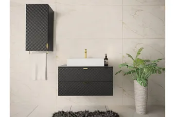 Glenndale Vaskeskåp - Svart - Oppbevaring - Oppbevaring til baderom - Servantskap & kommode