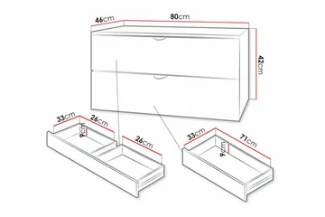 Glenndale Vaskeskåp - Svart - Oppbevaring - Oppbevaring til baderom - Servantskap & kommode