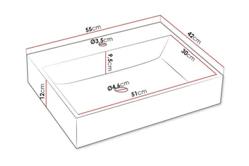 Glenndale Vaskeskåp - Svart - Oppbevaring - Oppbevaring til baderom - Servantskap & kommode