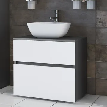 Hudnall Servantskap 60x35 cm - Antrasitt/Hvit - Oppbevaring - Oppbevaring til baderom - Servantskap & kommode