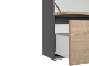 Hudnall Servantskap 60x35 cm - Antrasitt/Natur - Oppbevaring - Oppbevaring til baderom - Servantskap & kommode