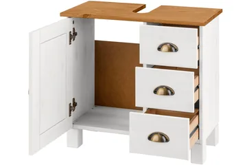 Moglielle Servantskap - Hvit/Brun - Oppbevaring - Oppbevaring til baderom - Servantskap & kommode