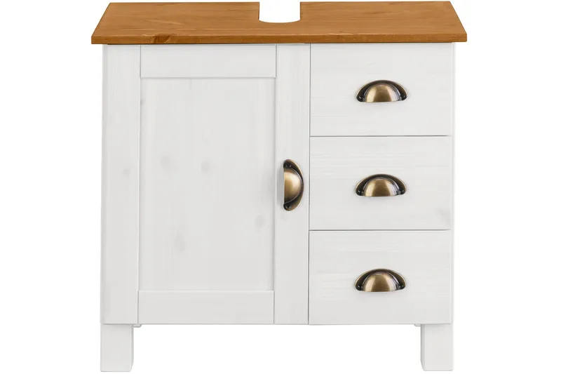 Moglielle Servantskap - Hvit/Brun - Oppbevaring - Oppbevaring til baderom - Servantskap & kommode