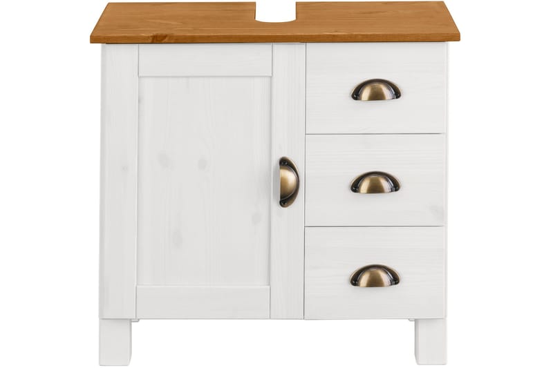 Moglielle Servantskap - Hvit/Brun - Oppbevaring - Oppbevaring til baderom - Servantskap & kommode