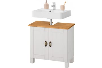 Moglielle Servantskap - Hvit/Brun - Oppbevaring - Oppbevaring til baderom - Servantskap & kommode