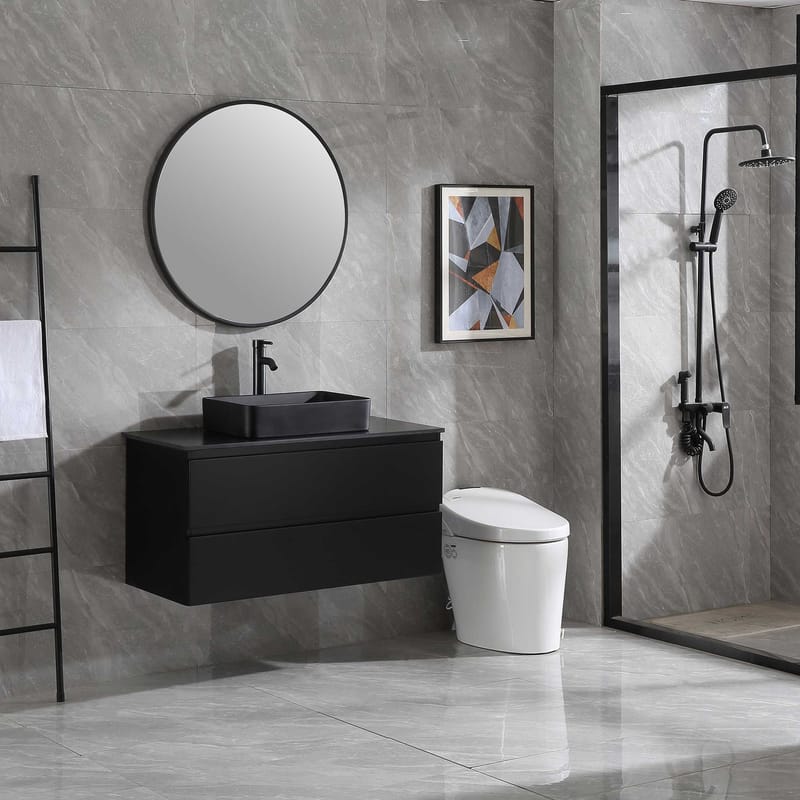 Servantskap Bathlife Extas Svart - Oppbevaring - Oppbevaring til baderom - Servantskap & kommode