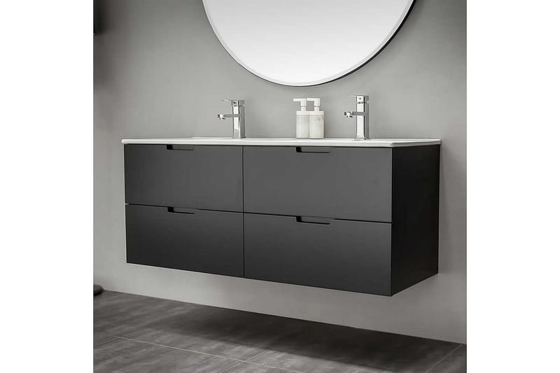 Servantskap Bathlife Glädje 1200 - Svart - Servantskap & kommode