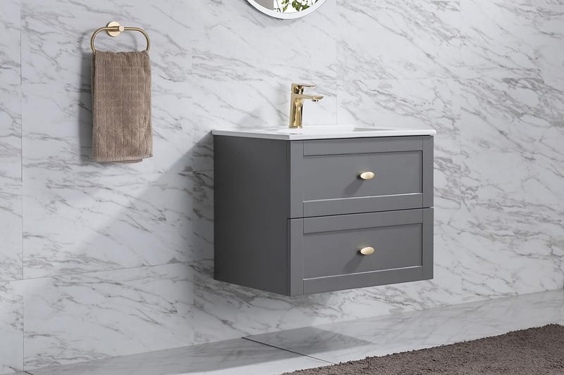 Servantskap Bathlife Salig 600 - Grå/Hvit - Servantskap & kommode