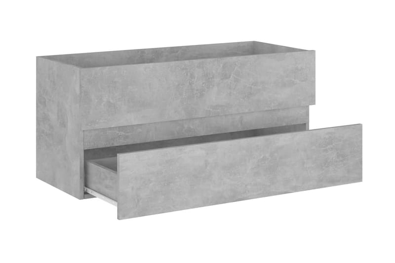 Servantskap betonggrå 100x38,5x45 cm sponplate - Grå - Servantskap & kommode