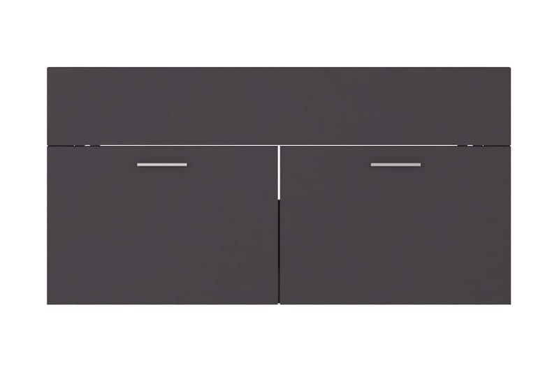 Servantskap grå 90x38,5x46 cm sponplate - Grå - Servantskap & kommode