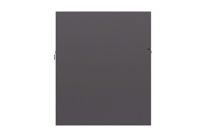 Servantskap høyglans grå 90x38,5x46 cm sponplate - Grå - Servantskap & kommode