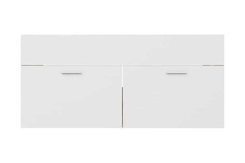 Servantskap hvit og sonoma eik 100x38,5x46 cm sponplate - Beige - Servantskap & kommode