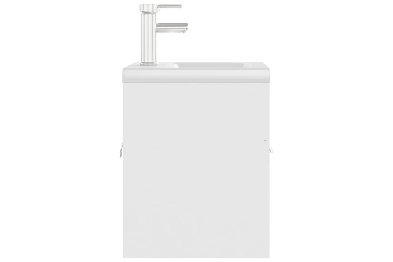 Servantskap med innebygd vask hvit sponplate - Hvit - Servantskap & kommode