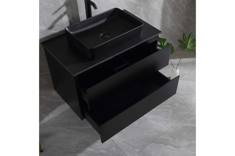 Tvättställsskåp Bathlife Svart - Oppbevaring - Oppbevaring til baderom - Servantskap & kommode