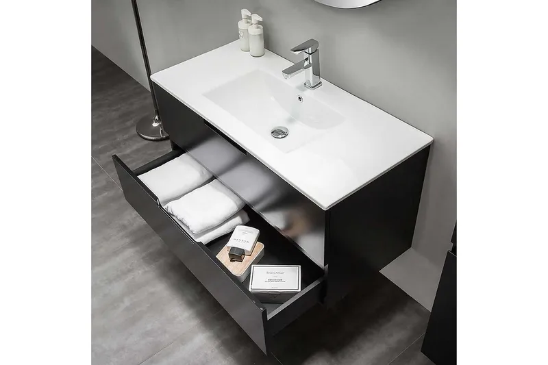 Tvättställsskåp Bathlife Svart - Oppbevaring - Oppbevaring til baderom - Servantskap & kommode