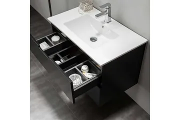 Tvättställsskåp Bathlife Svart - Oppbevaring - Oppbevaring til baderom - Servantskap & kommode