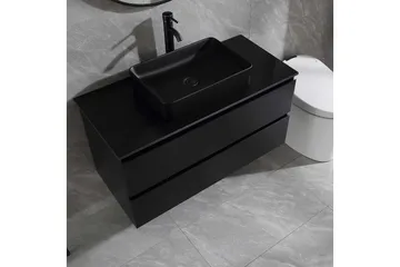 Tvättställsskåp Bathlife Svart - Oppbevaring - Oppbevaring til baderom - Servantskap & kommode