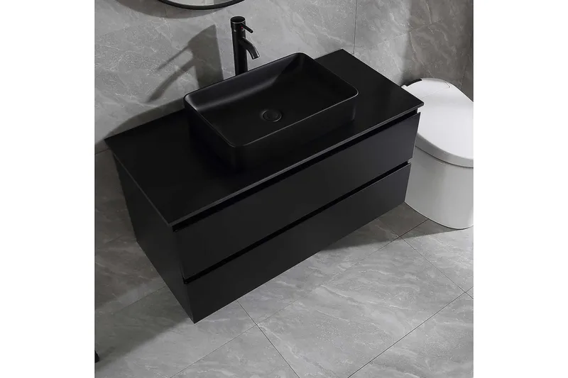 Tvättställsskåp Bathlife Svart - Oppbevaring - Oppbevaring til baderom - Servantskap & kommode