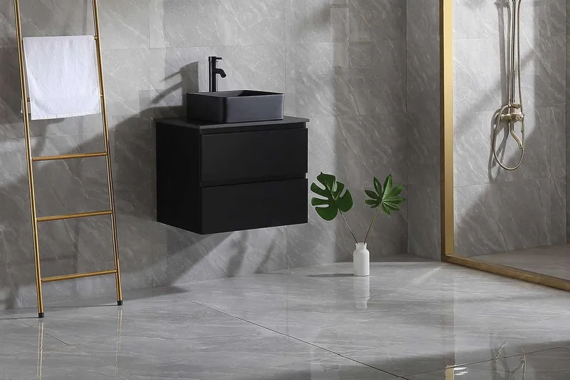Tvättställsskåp Bathlife Svart