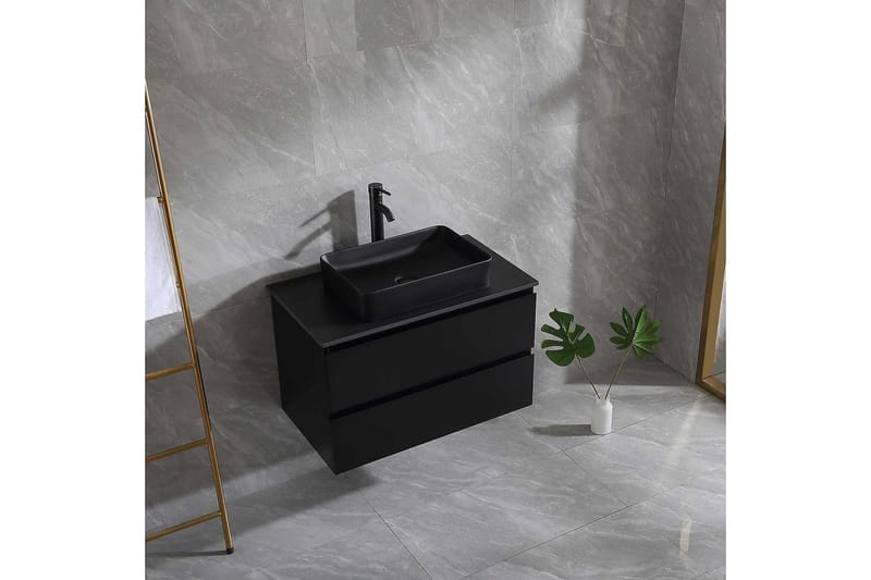 Tvättställsskåp Bathlife Svart - Oppbevaring - Oppbevaring til baderom - Servantskap & kommode
