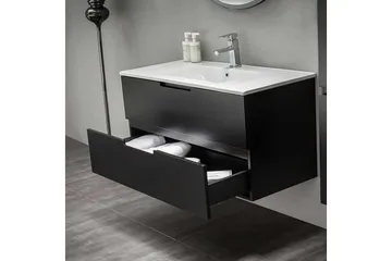 Tvättställsskåp Bathlife Svart - Oppbevaring - Oppbevaring til baderom - Servantskap & kommode