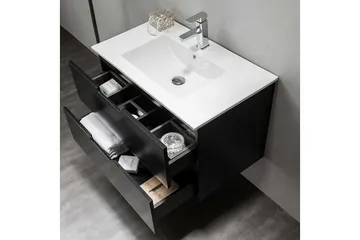 Tvättställsskåp Bathlife Svart - Oppbevaring - Oppbevaring til baderom - Servantskap & kommode