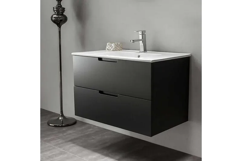 Tvättställsskåp Bathlife Svart