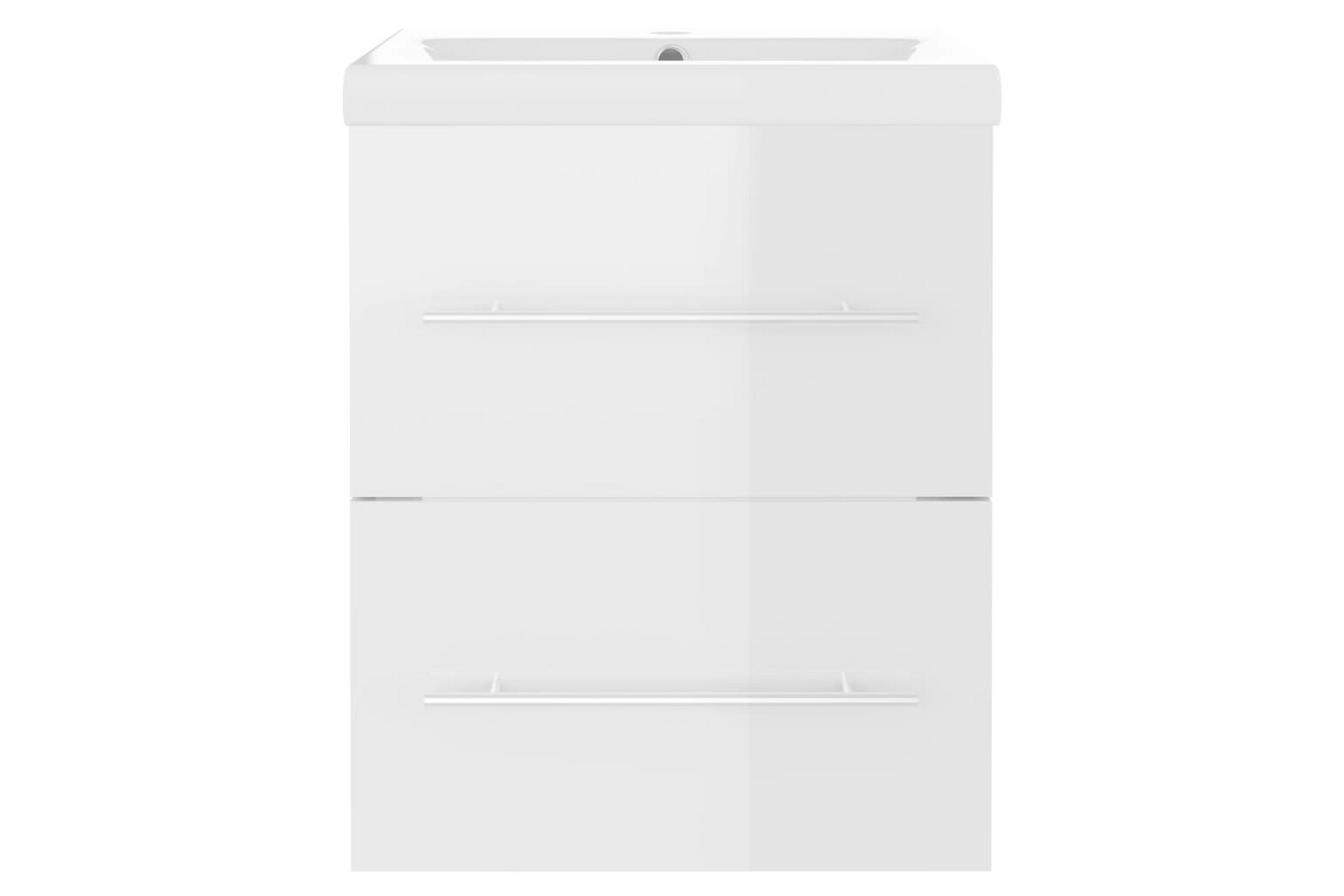Be Basic Servantskap med innebygd vask høyglans hvit sponplate - Hvit