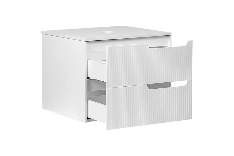 Servantskap Quintela Hvit, 60x52x48 cm - Hvit, 60x52x48 cm - Oppbevaring - Oppbevaring til baderom - Veggskap & høyskap