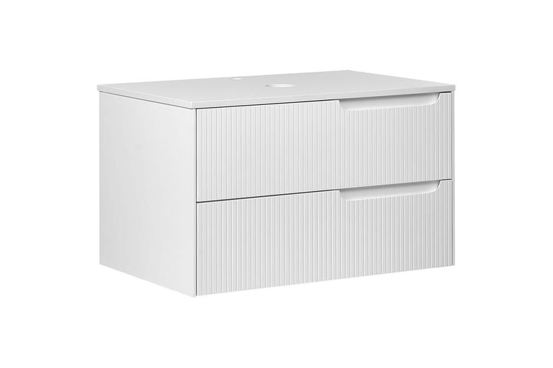 Servantskap Quintela Hvit, 80x52x48 cm - Hvit, 80x52x48 cm - Oppbevaring - Oppbevaring til baderom - Veggskap & høyskap