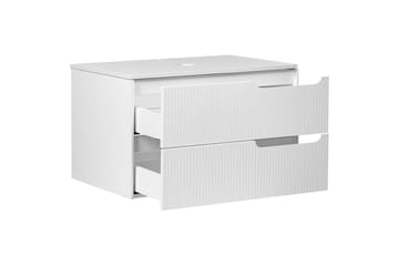 Servantskap Quintela Hvit, 80x52x48 cm - Hvit, 80x52x48 cm - Oppbevaring - Oppbevaring til baderom - Veggskap & høyskap