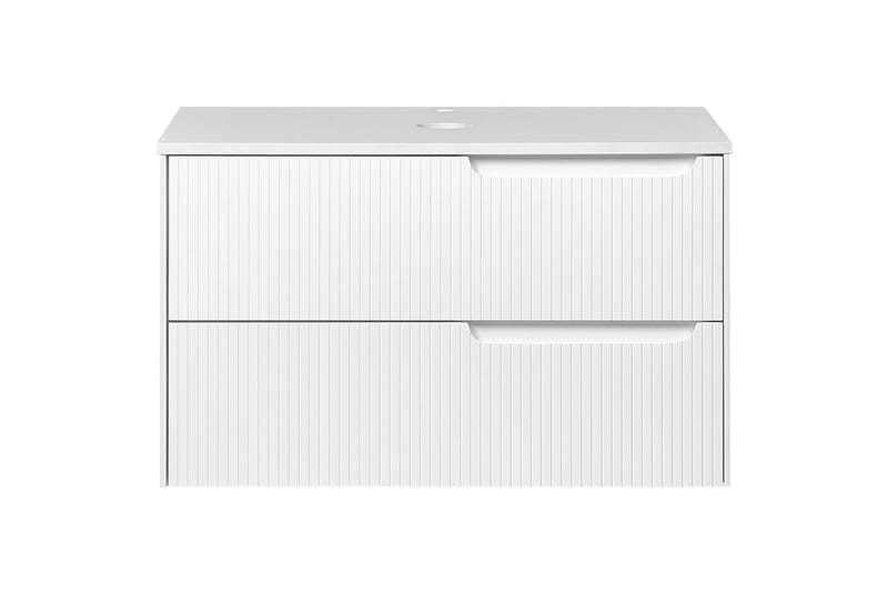Servantskap Quintela Hvit, 80x52x48 cm - Hvit, 80x52x48 cm - Oppbevaring - Oppbevaring til baderom - Veggskap & høyskap