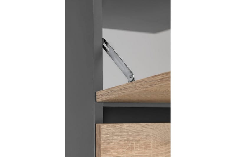 Servantskap Wisla 80x35x55 cm, Antrasitt/Eik - 80x35x55 cm, Antrasitt/Eik - Oppbevaring - Oppbevaring til baderom - Baderomsskap