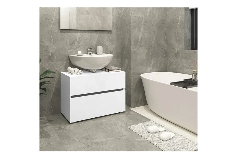 Servantskap Wisla 80x35x55 cm, Hvit - 80x35x55 cm, Hvit - Oppbevaring - Oppbevaring til baderom - Veggskap & høyskap