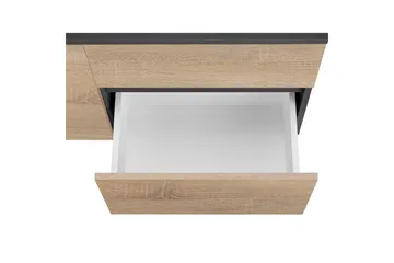 Servantskap Wisla 80x45x53 cm, Antrasitt/Eik - 80x45x53 cm, Antrasitt/Eik - Oppbevaring - Oppbevaring til baderom - Servantskap & kommode