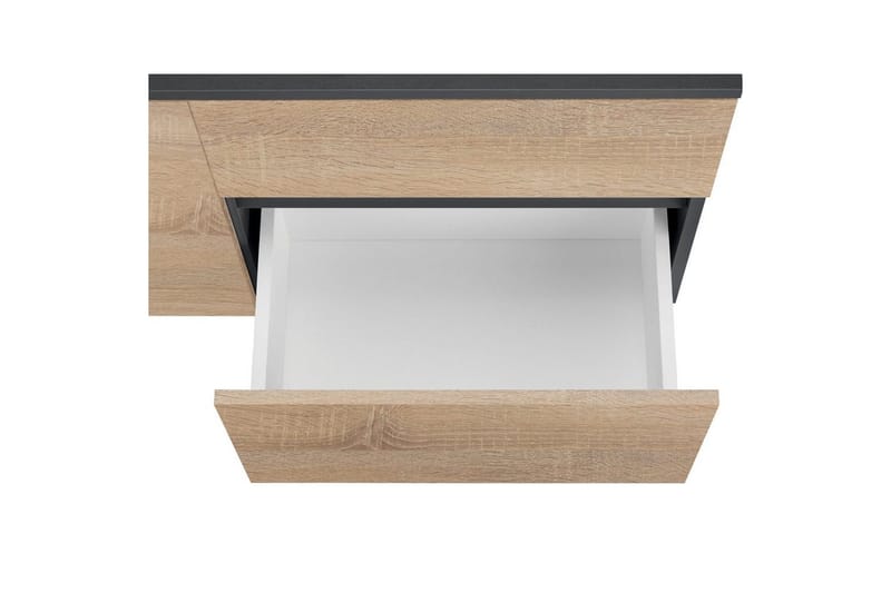 Servantskap Wisla 80x45x53 cm, Antrasitt/Eik - 80x45x53 cm, Antrasitt/Eik - Oppbevaring - Oppbevaring til baderom - Servantskap & kommode