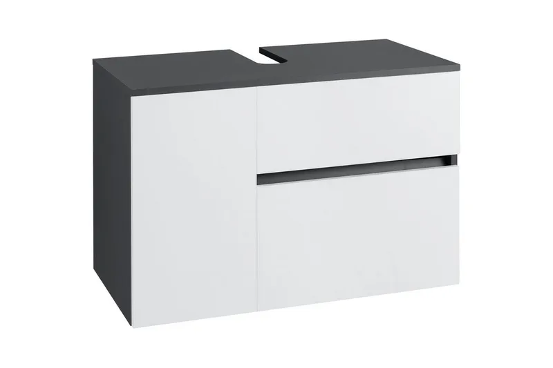 Servantskap Wisla 80x45x53 cm, Antrasitt/Hvit, 80x45x53 cm, Antrasitt/Hvit