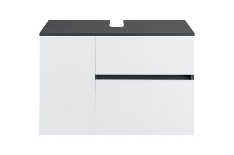 Servantskap Wisla 80x45x53 cm, Antrasitt/Hvit - 80x45x53 cm, Antrasitt/Hvit - Oppbevaring - Oppbevaring til baderom - Servantskap & kommode