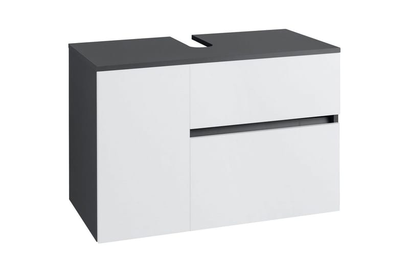 Servantskap Wisla 80x45x53 cm, Antrasitt/Hvit - 80x45x53 cm, Antrasitt/Hvit - Oppbevaring - Oppbevaring til baderom - Baderomsskap