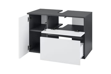 Servantskap Wisla 80x45x53 cm, Antrasitt/Hvit - 80x45x53 cm, Antrasitt/Hvit - Oppbevaring - Oppbevaring til baderom - Baderomsskap