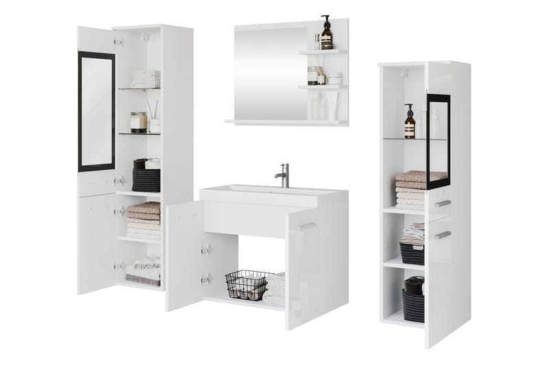 Somender Møbelsett til Bad 132 cm - Oppbevaring - Oppbevaring til baderom - Komplette møbelpakker