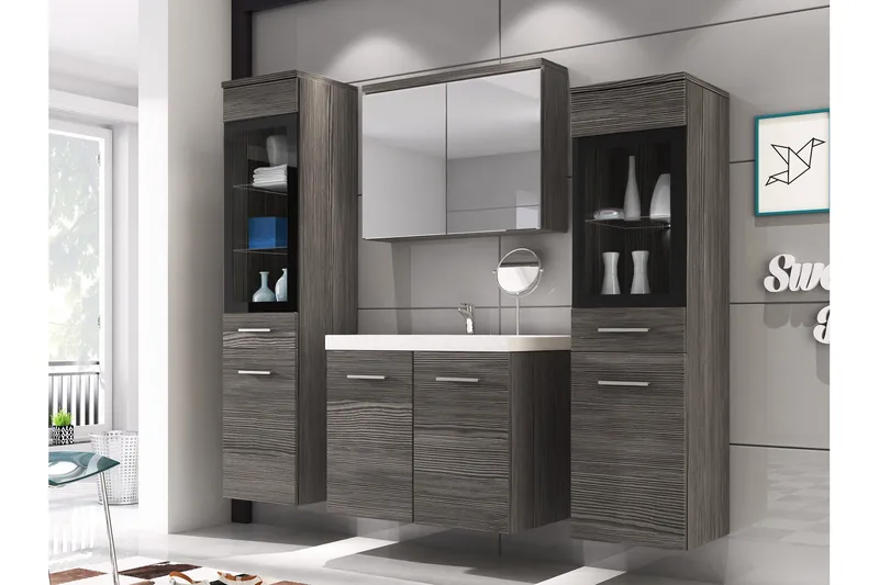 Somender Møbelsett til Bad 132 cm - Oppbevaring - Oppbevaring til baderom - Komplette møbelpakker