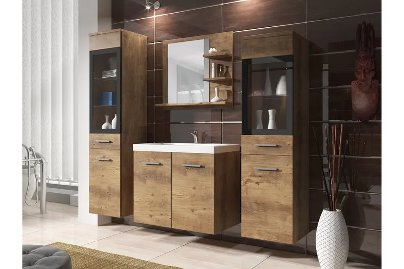 Somender Møbelsett til Bad 132 cm - Oppbevaring - Oppbevaring til baderom - Komplette møbelpakker