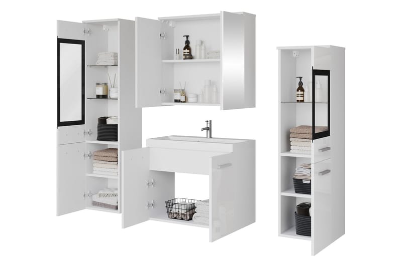 Somender Møbelsett til Bad 132 cm - Oppbevaring - Oppbevaring til baderom - Komplette møbelpakker