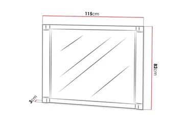 Dallas Speilskap 115x1x82 cm - Oppbevaring - Oppbevaring til baderom - Speilskap