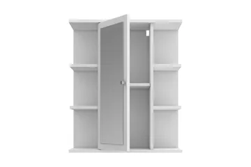 Elsassona Veggskap 26x60 cm - Hvit - Oppbevaring - Oppbevaring til baderom - Speilskap